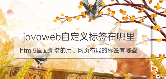 javaweb自定义标签在哪里 html5里面新增的用于网页布局的标签有哪些？